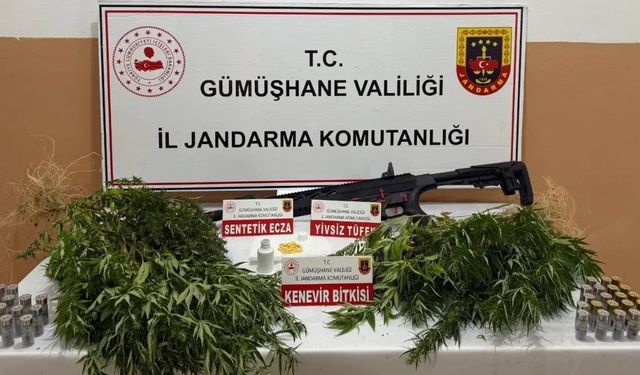 Gümüşhane Şiran’da Yabancı Madde Operasyonu: Kenevirle Yakalandı