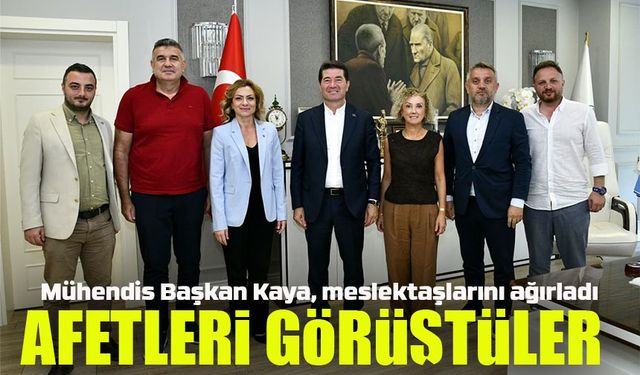 Mühendis Başkan Kaya, meslektaşlarını ağırladı: Afet sempozyumu için tam destek