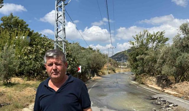 Gazipaşa’da DSİ’ye ait su borusu patladı, yol kullanılamaz hale geldi