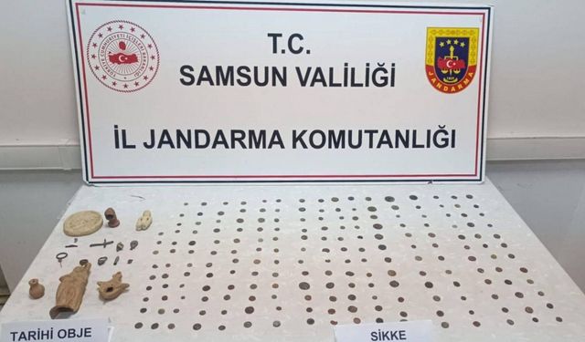 Samsun’da jandarma tarihi eser ele geçirdi