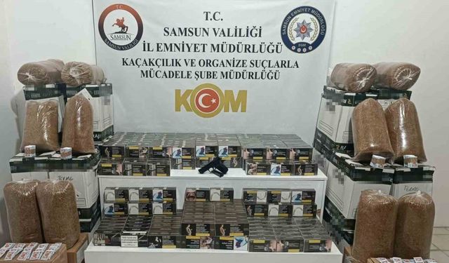Samsun’da kaçak tütün mamulleri operasyonu