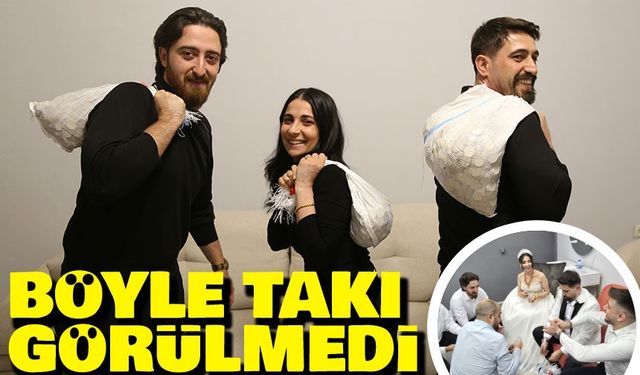Artvin’de Düğünde Sürpriz: Gelinin Kilosu Kadar 55 Kilo Madeni Para Takıldı