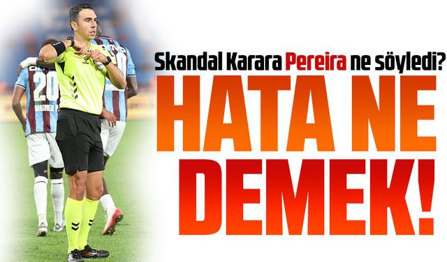 Trabzonspor-Gaziantep Maçındaki Skandal Karara Pereira’dan Tepki: “Hakem Hatası Var”