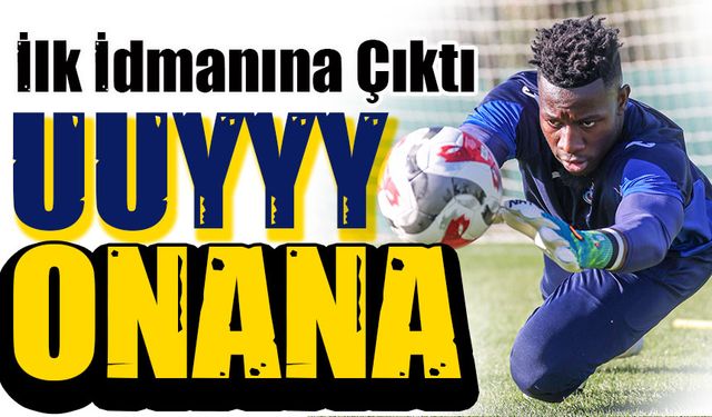 Trabzonspor’un Yeni Kalecisi Onana İlk İdmanına Çıktı