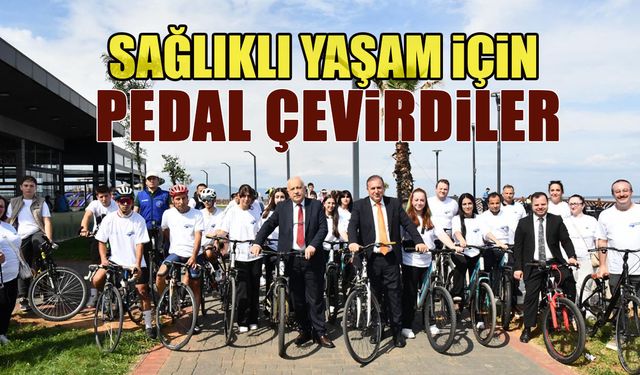 Trabzon'da Pedallar Sağlıklı Yaşam için Çevrildi