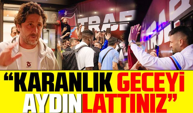 Trabzonspor Kulübü, takımı karşılayan taraftarlar için teşekkür mesajı paylaştı