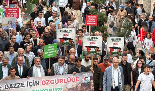 Ordu'da ‘Gazze için özgürlüğe yürüyoruz’ etkinliği