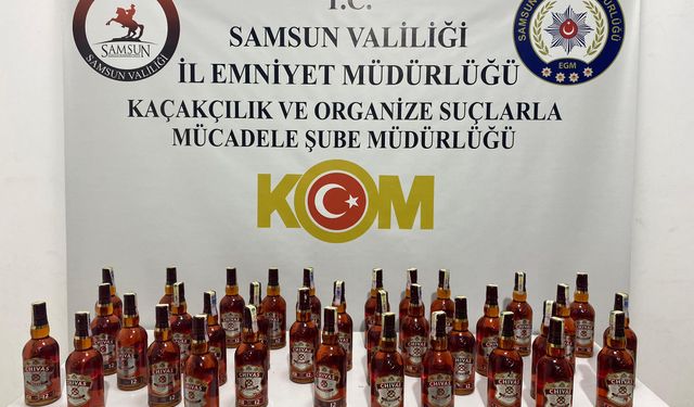 Samsun'da kaçak içki operasyonunda 1 şüpheli yakalandı