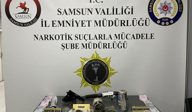 Samsun'da uyuşturucu operasyonunda 3 zanlı yakalandı