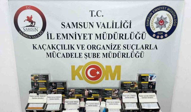 Samsun’da uyuşturucu hap ve kaçak makaron operasyonu