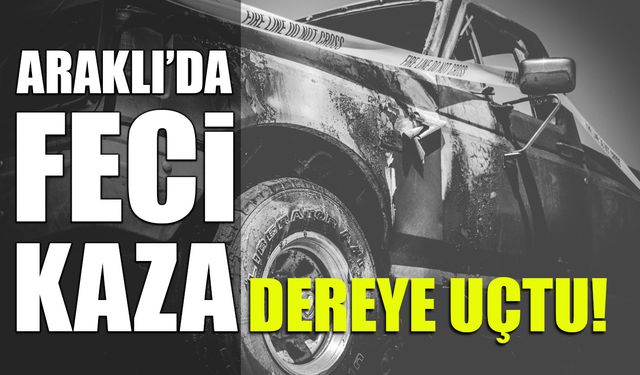 Araklı'da Feci Kaza! Araç Dereye Uçtu...