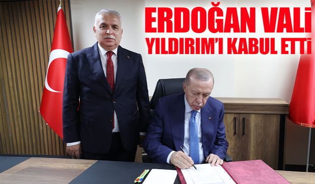 Cumhurbaşkanı Recep Tayyip Erdoğan, Trabzon Valisi Aziz Yıldırım’ı Kabul Etti