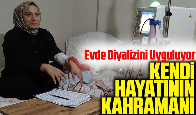 Rize’de 27 Yaşındaki Edagül Genç, Evinde Kendi Diyalizini Uyguluyor