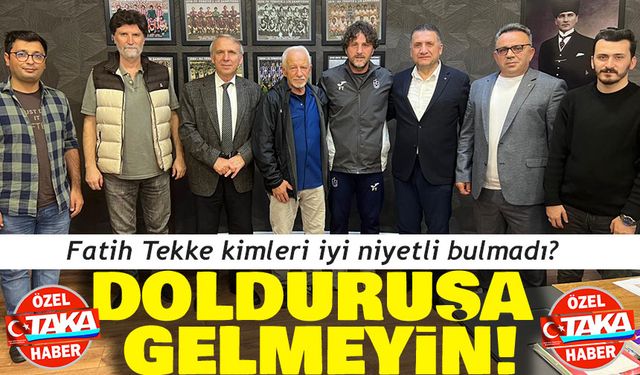 Trabzonspor Teknik Direktörü Fatih Tekke kimleri iyi niyetli bulmadı?