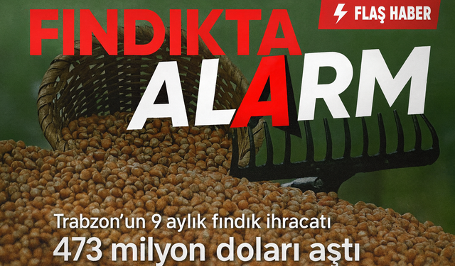 Trabzon'un 9 aylık fındık ihracatı 473 milyon doları aştı: Fındıkta alarm