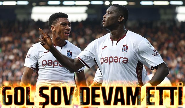 Trabzonspor’un hücum hattındaki iki yıldızı Paul Onuachu ve Felipe Augusto, fark yarattı