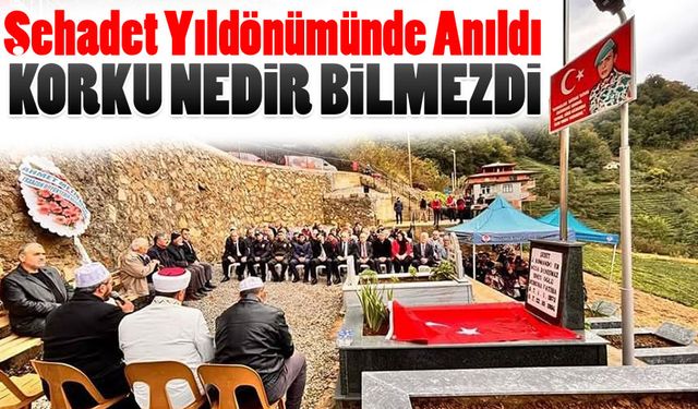 Trabzonlu Jandarma Komando Er Musa Danışmaz Şehadet Yıldönümünde Anıldı