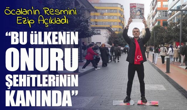 Nusret Özendi, Terörist Abdullah Öcalan'nın Görseline Bastı: “Bu Ülkenin Onuru Şehitlerinin Kanında”