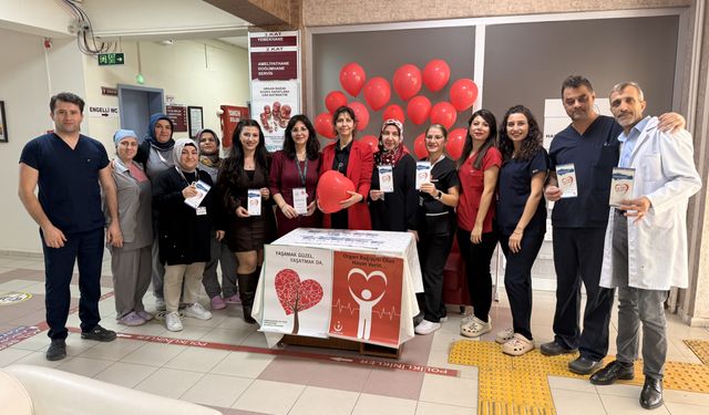 Alaçam Devlet Hastanesinde organ bağışı standı kuruldu
