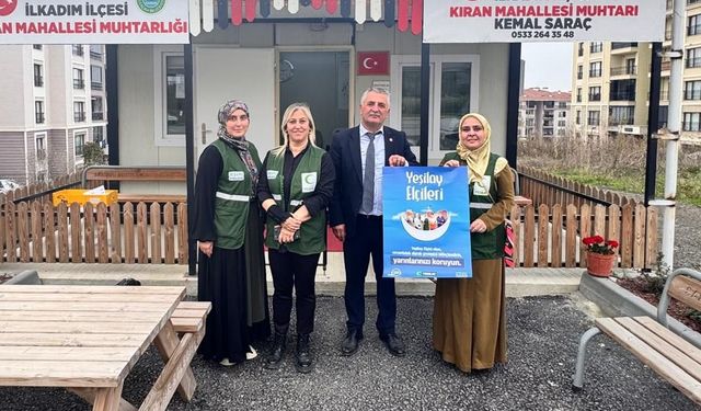 Samsun'da Yeşilay Kadın Komisyonundan mahalle muhtarlarına ziyaret