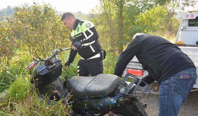 Ordu’da dere yatağında terk edilmiş motosiklet bulundu