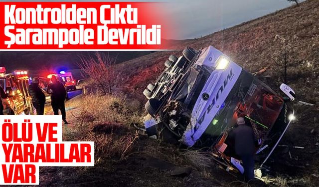 Afyonkarahisar’ın Dinar ilçesinde meydana gelen korkunç kazada bir yolcu otobüsü kontrolden çıkarak şarampole yuvarlandı