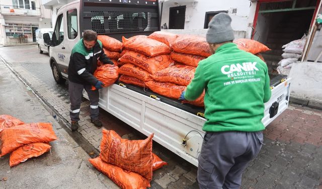 Canik Belediyesi'nden yakacak desteği