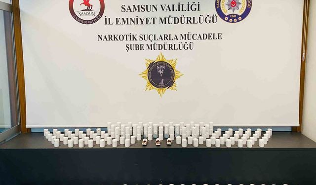 Samsun'da uy*şturucu operasyonu: 14 bin 100 sentetik ecza ele geçirildi
