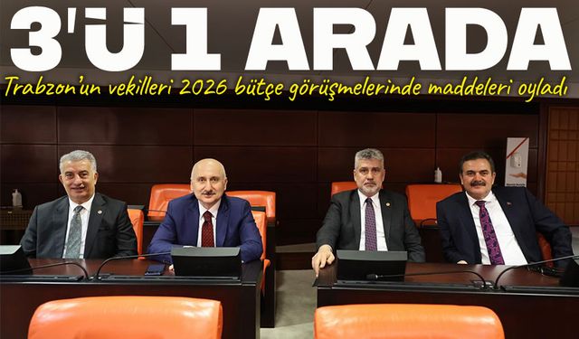 Trabzon’un milletvekilleri 2026 bütçe görüşmelerinde birlikte oy kullandı