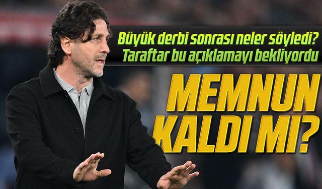 Trabzonspor Teknik Direktörü Fatih Tekke, Oyun ve skordan memnun mu?