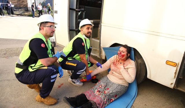 Giresun'da sağlık ekiplerinin acil müdahale becerileri test edildi