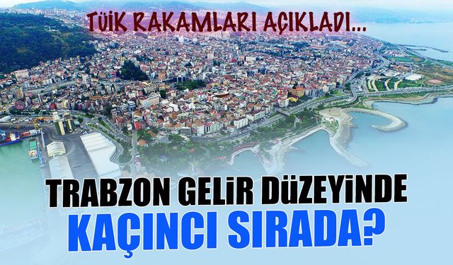 Trabzon Gelir Düzeyinde Kaçıncı Sırada? TÜİK Rakamları Açıkladı...