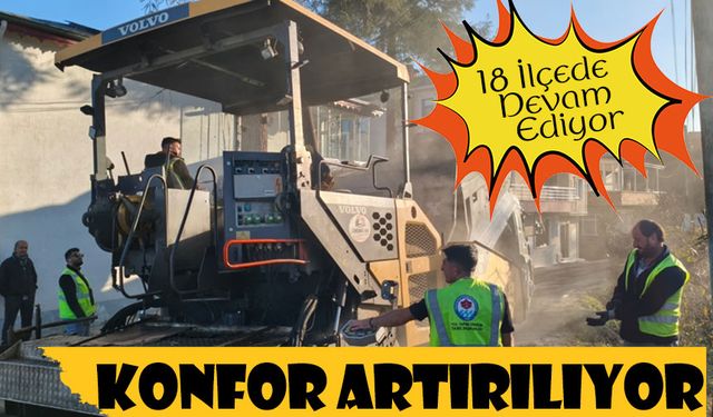 Trabzon Büyükşehir Belediyesi 18 İlçede Yol Çalışmalarını Sürdürüyor