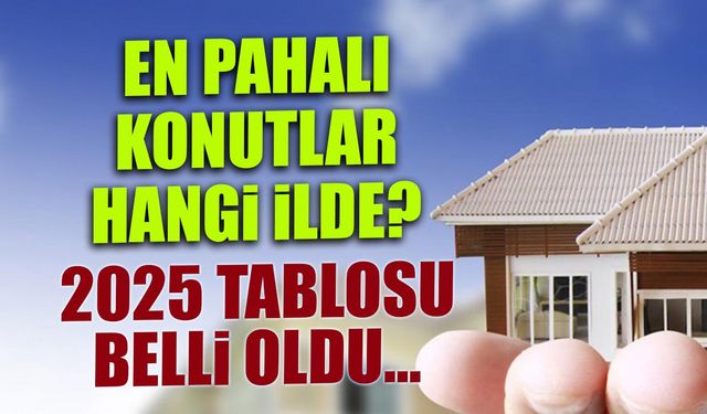 En Pahalı Konut Hangi İlde? 2025 Konut Fiyatları Listesi!