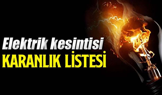 Trabzon'da Bugün Büyük Elektrik Kesintisi: Tam Liste ve Etkilenecek Bölgeler!