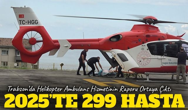 Trabzon’da Helikopter Ambulans Hizmetinin Raporu Ortaya Çıktı; 2025’te 299 Hasta İçin Havalandı