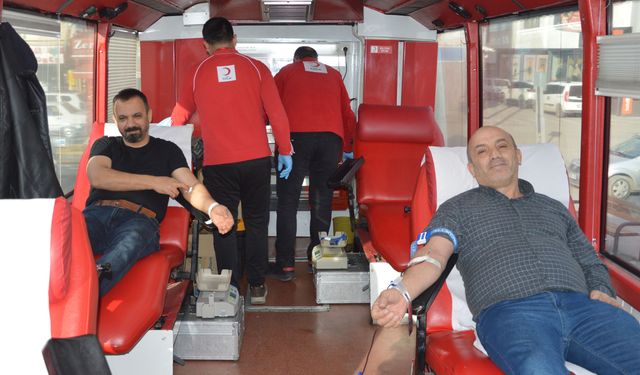 Havza'da 54 ünite kan bağışı alındı