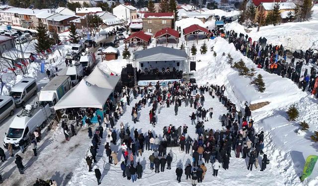 2 bin rakımlı yaylada renkli kış festivali