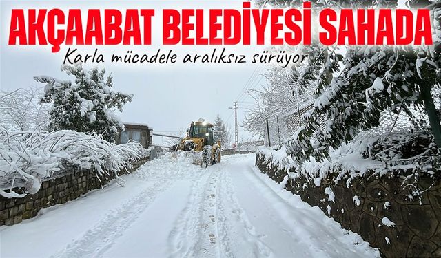 Karla mücadelede örnek çalışma: Akçaabat Belediyesi yüksek mahalleleri temizliyor