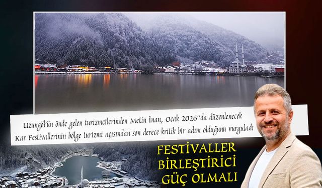 Uzungöl’ün tanınmış turizmcilerinden Metin İnan: Festivaller birleştirici güç olmalı