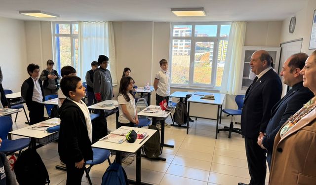 KKTC Cumhurbaşkanı Ersin Tatar Girne Koleji Trabzon Kampüsünü Ziyaret Etti