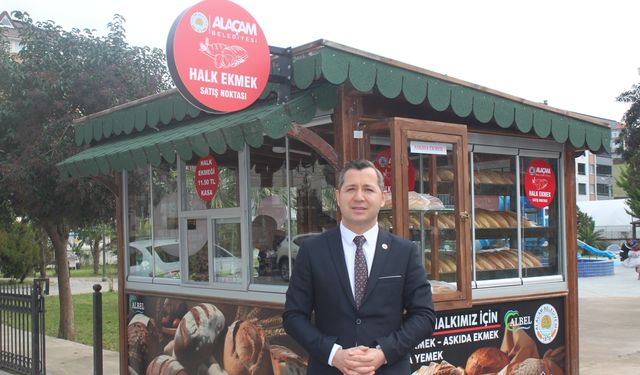 Alaçam'da halk ekmek satış büfesi hizmete girdi