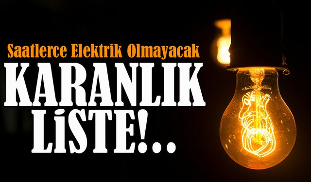 Trabzon'da Perşembe Günü Saatlerce Elektrik Olmayacak: İşte Tam Liste!