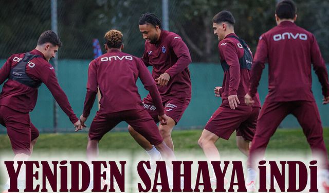 Trabzonspor, Gaziantep FK mesaisi için sahaya indi