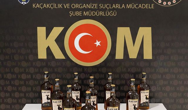 Bayburt'ta 10 litre kaçak alkol ele geçirildi