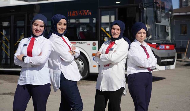 Direksiyonda kadın gücü: Samsun'da yolcuları kadın şoförler taşıyor