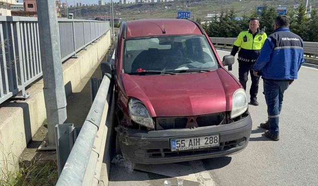 Tamire götürülen araç kaza yaptı: 1 yaralı