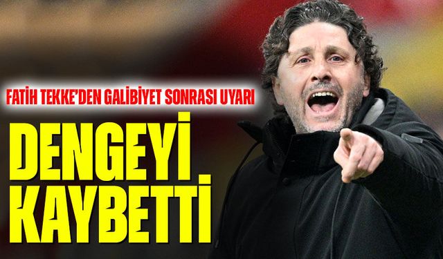 Fatih Tekke’den Galibiyet Sonrası Uyarı: “3-0’dan Sonra Oyunu Bıraktık”