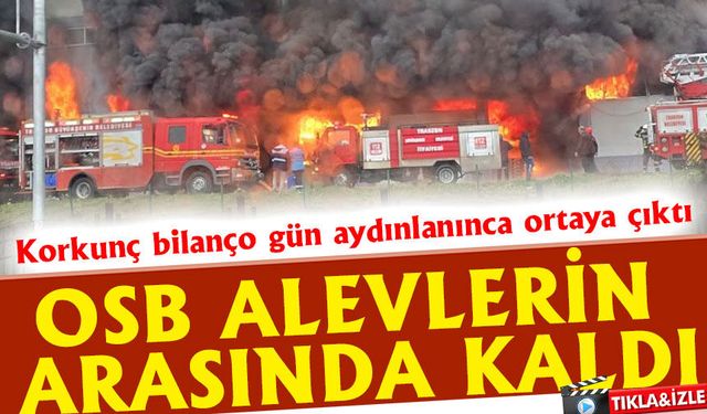 Trabzon’da Geceyi Alevler Aydınlattı: Dev Fabrika Küle Döndü