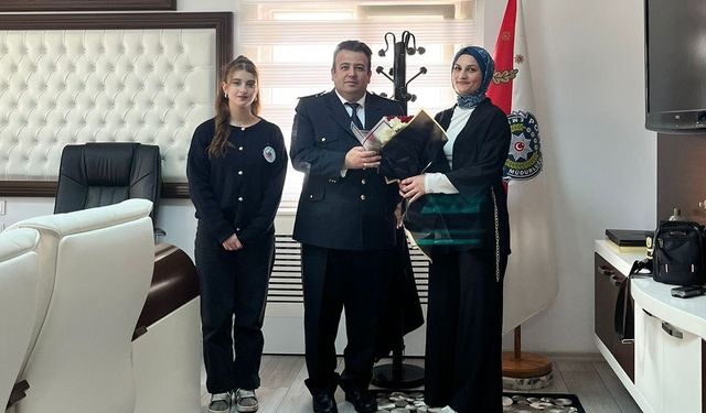 Bafra'da mesleki eğitim merkezinden Emniyet Müdürlüğüne ziyaret